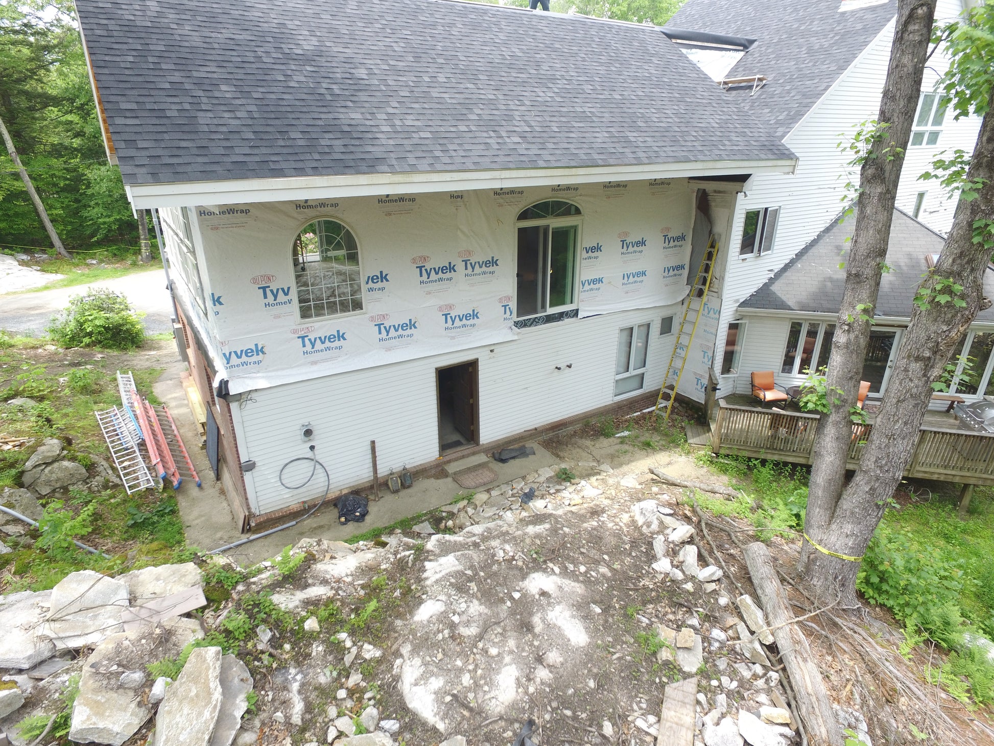  Location of large covered deck  to be built  soon