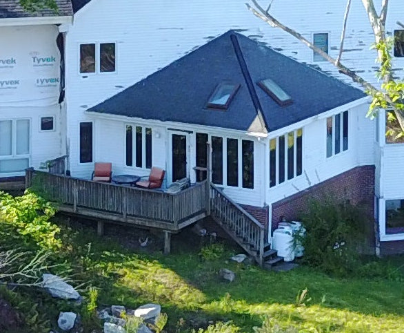 Back deck of the estate