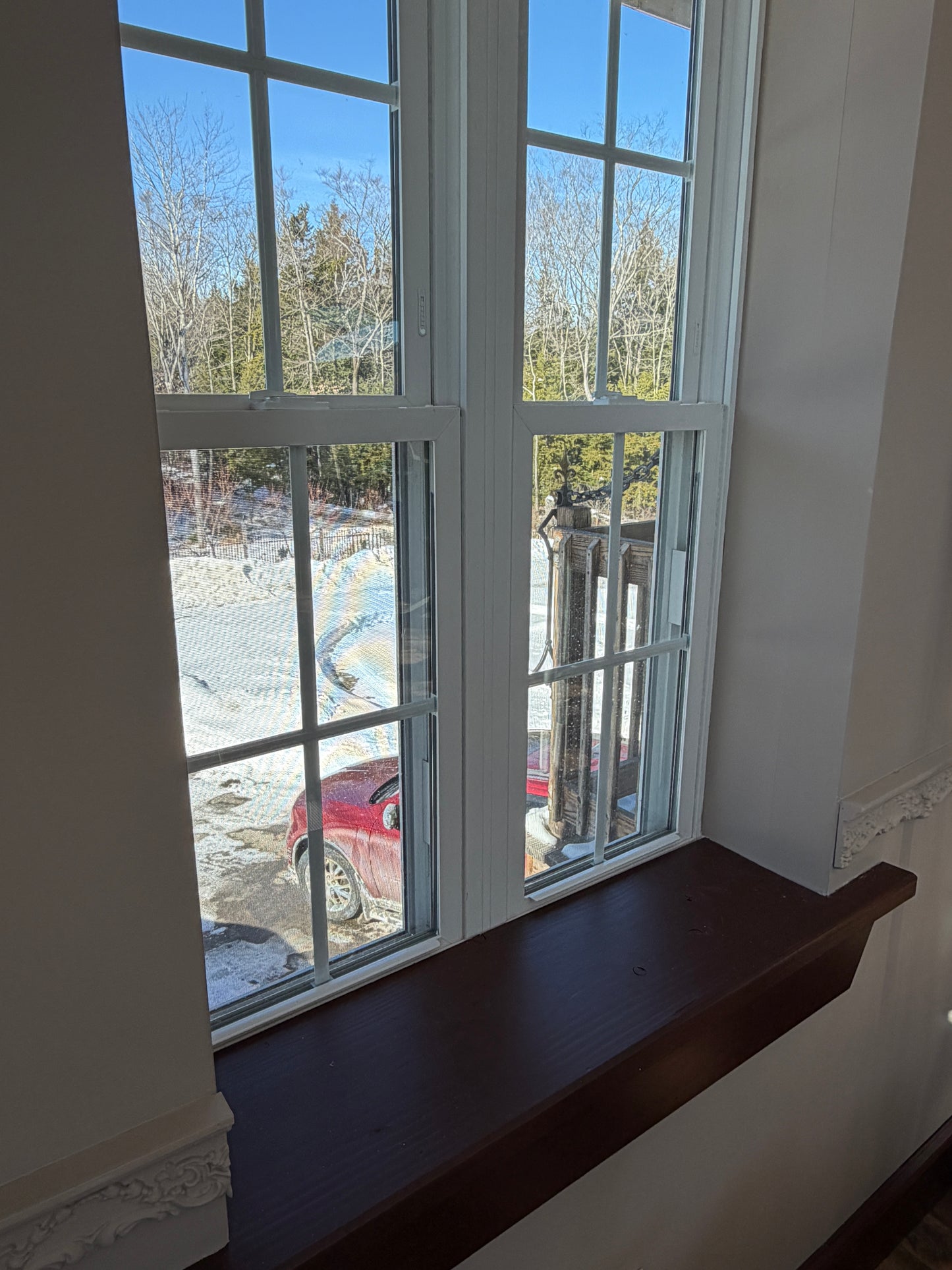 Library window with arched top